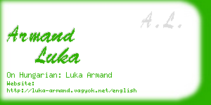armand luka business card
